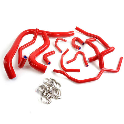 G-PLUS Silicone Radiator & Heater Hose Pipe Kit Clamps Compatible With Honda Accord CB7 F22a F20a 1990-1993,Red