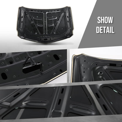 G-PLUS Front Hood Panel Primed Aluminum Compatible with Cadillac Escalade 2015-2019 Black