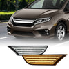 G-PLUS LED Sequential Signal Lamp Side Marker Lights Compatible with Honda Odyssey 2018 2019 2020 2021 2022 33800-THR-A01, 33850-THR-A01 Clear Lens