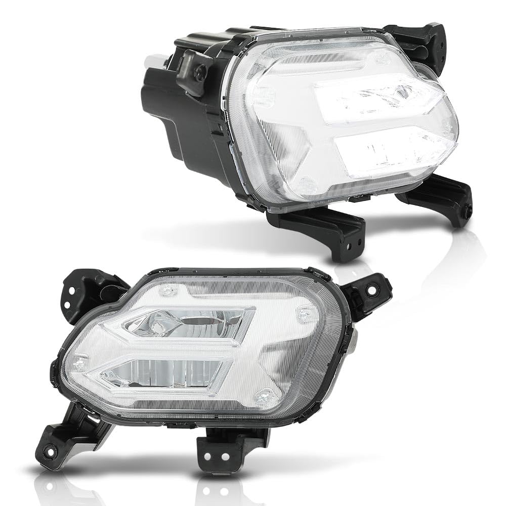 G-PLUS Front DRL LED Fog Lights Daytime Running Lmap Pair Compatible with Kia Sorento 2021-2022 without Wiring Harness