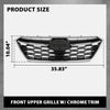 G-PLUS Front Upper Grille Black W/Chrome Trim Compatible with Subaru Outback 2020-2022 J1010AN010