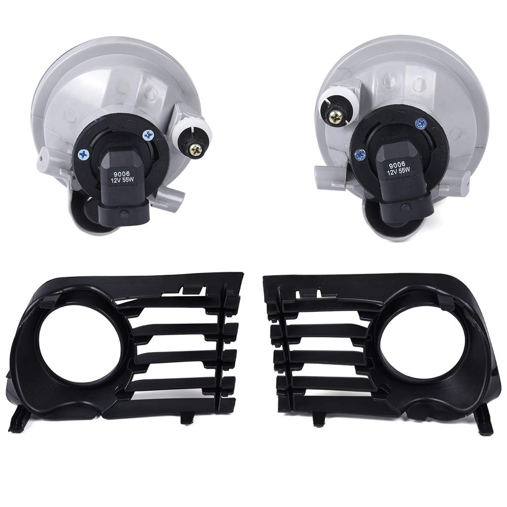 G-PLUS Bumper Fog Lights Assembly Compatible with 2004-2009 Toyota Prius Clear Driving Fog Lamps Kit with Bezel Switch Bulbs