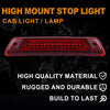 G-PLUS LED Third Brake Light Compatible With 2009-2014 Ford F150 High Mount Rear 3rd Cargo Tail Lamp Waterproof(Red lens Chrome Housing)
