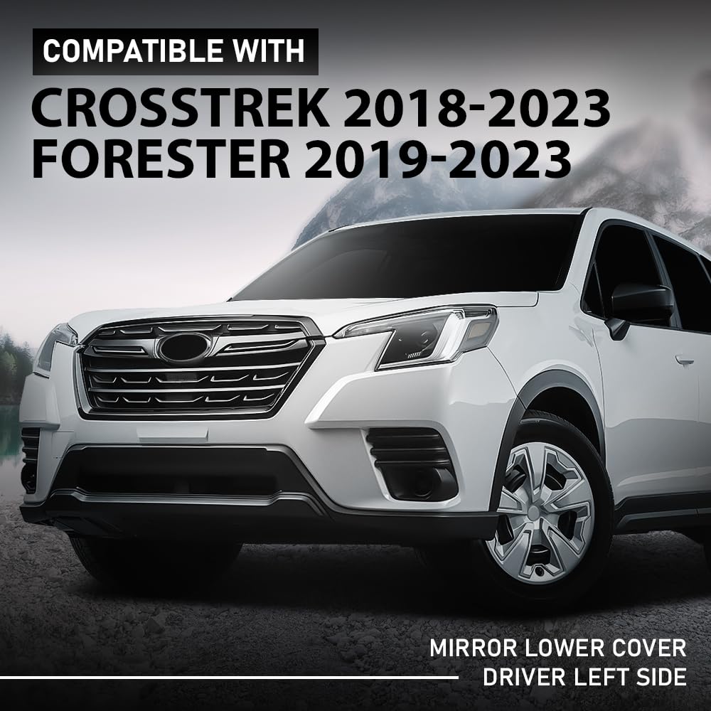 G-PLUS Mirror Lower Cover Driver Side Compatible with Subaru Crosstrek 2018-2023,Fit Subaru Forester 2019-2023 91054FL210