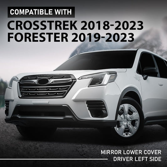 G-PLUS Mirror Lower Cover Driver Side Compatible with Subaru Crosstrek 2018-2023,Fit Subaru Forester 2019-2023 91054FL210