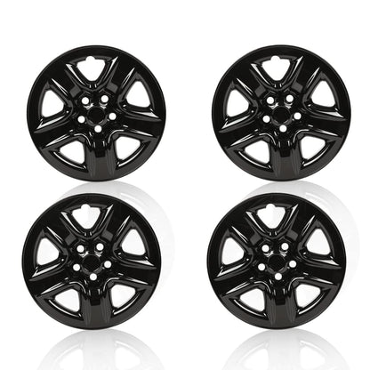 G-PLUS Wheel Skins Hub Caps Full Rim Covers 17" Compatible with 2006-2012 Toyota RAV4,Auto Tire Replacement Exterior Chrome Wheels Cap Cover with 5 Spoke Black (4PC)