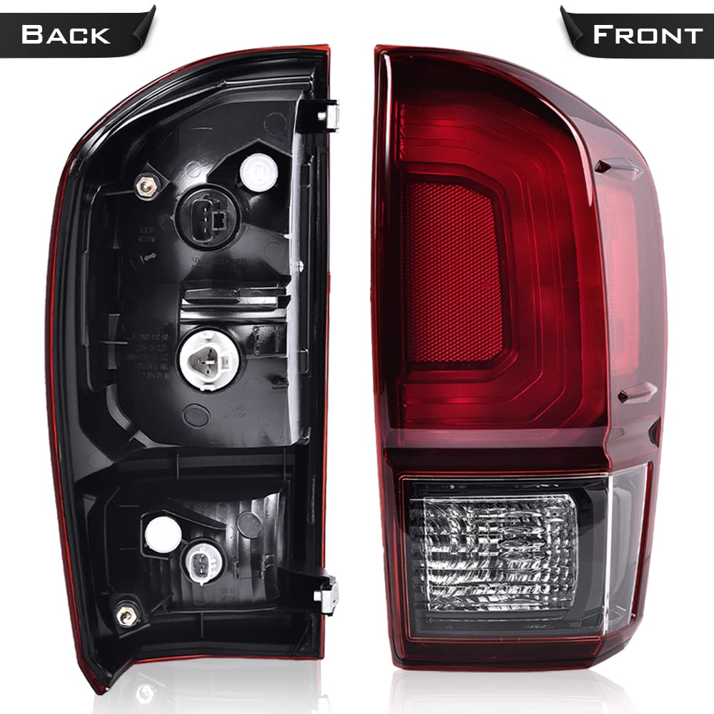 G-PLUS Rear Tail Light Compatible with Toyota Tacoma 2016-2023, Dark Red Rear Brake Lamp,Luces Traseras Right Passenger 8156004170 8155004170