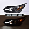 G-PLUS LED DRL Headlights Assembly Compatible with Chevy Equinox 2018 2019 2020 w/Factory Halogen Headlight Driver & Passenger Headlamps Clear Lens Chrome Housing 84258448,faros delanteros