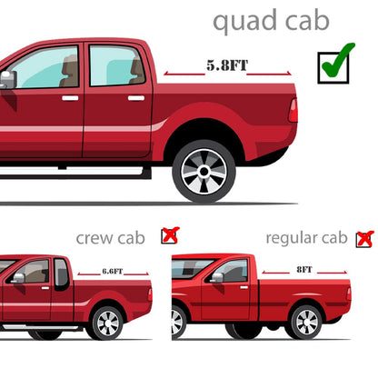 G-PLUS T3 Tri-Fold Hard Lock 5.8Ft Truck Tonneau Cover Compatible with 2007-2013 Chevy Silverado/GMC Sierra | 5'8"(72") Folding Short Bed Lock