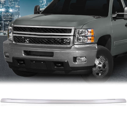 G-PLUS Hood Molding Trim Moulding Chrome Compatible with Chevy Silverado 2500 HD 3500 HD 2011 2012 2013 2014 20963700, GM1235124 Grille Inserts
