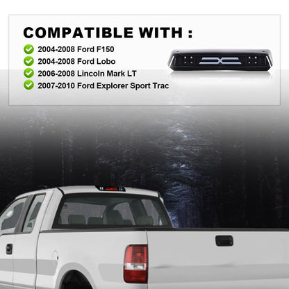 G-PLUS Third 3rd Type X Brake Light Reverse Light Compatible with 2004-2008 Ford F150/Lobo Center High Mount Stop Light Third Brake Tail Cargo Light 7L3Z13A613B