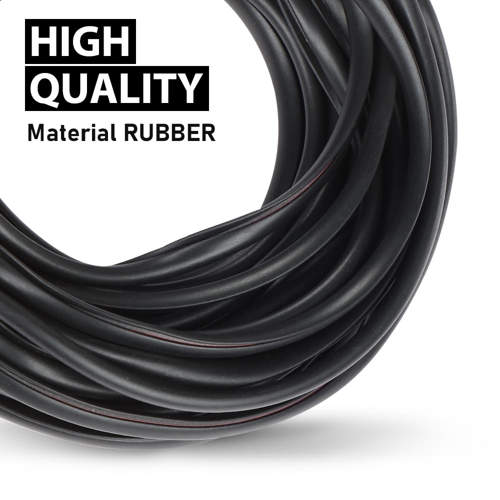 G-PLUS Fender Flare Rubber Seal 60 Feet（18.288m） Fender Flare Edge Trim, Fender Flare Gasket Universal Fit for Car and Truck Wheel Wells