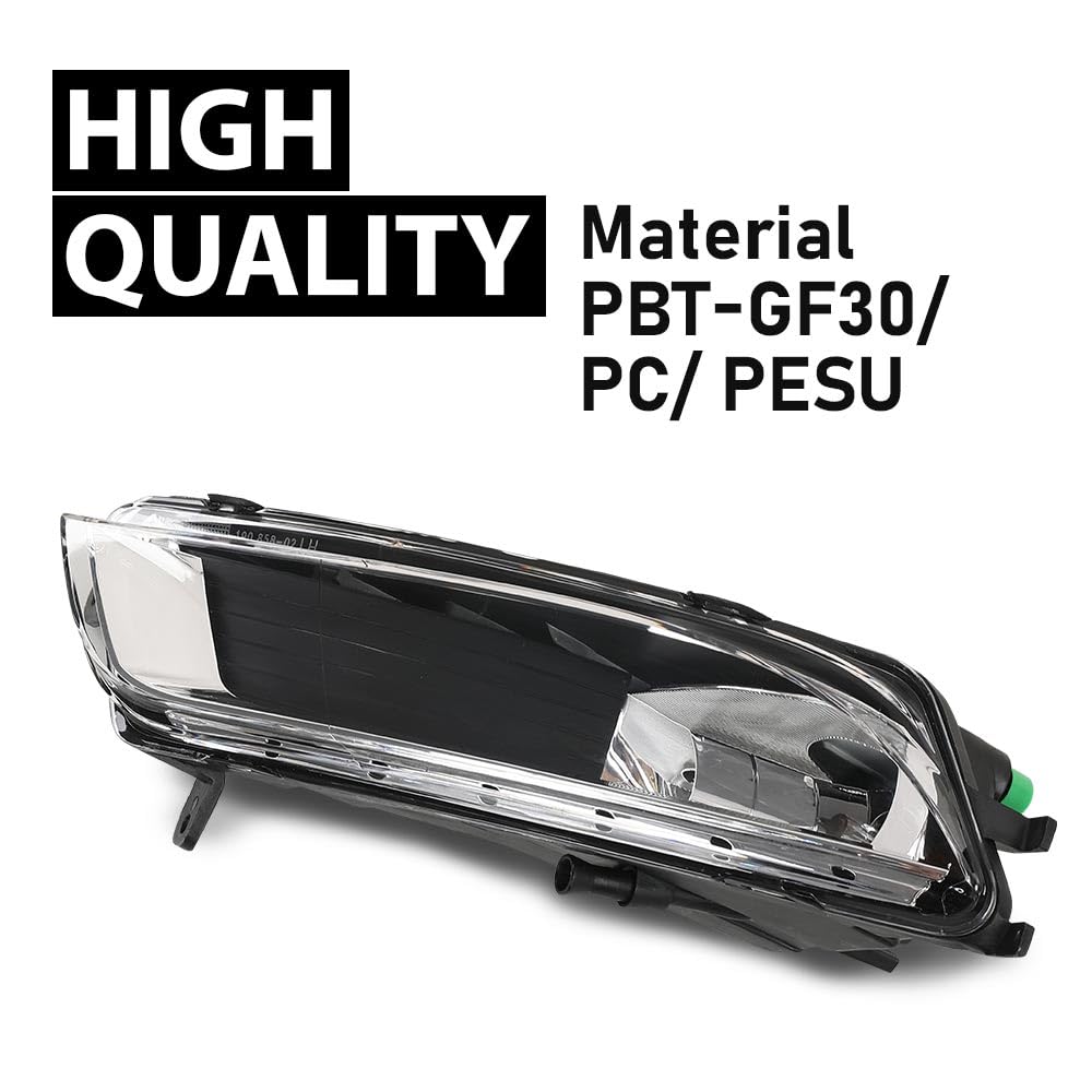 G-PLUS Halogen Fog Lights Fog Lamp Left and Right Side Pair Compatible with Volkswagen CC 2013-2017 3C8941700, 3C8941699