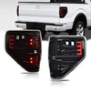 G-PLUS LED Rear Tail Lights Compatible with Ford F150 2009-2014 Clear Lens Black Housing Left Driver & Right Passenger Tail lights Rear Brake Lamps Assembly Luces Traseras Faros Traseros