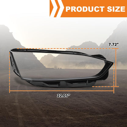 G-PLUS Headlight Lens Cover Compatible with Audi A5 S5 RS5 2017-2020 Right Side Front Headlamp Lens Cover Clear