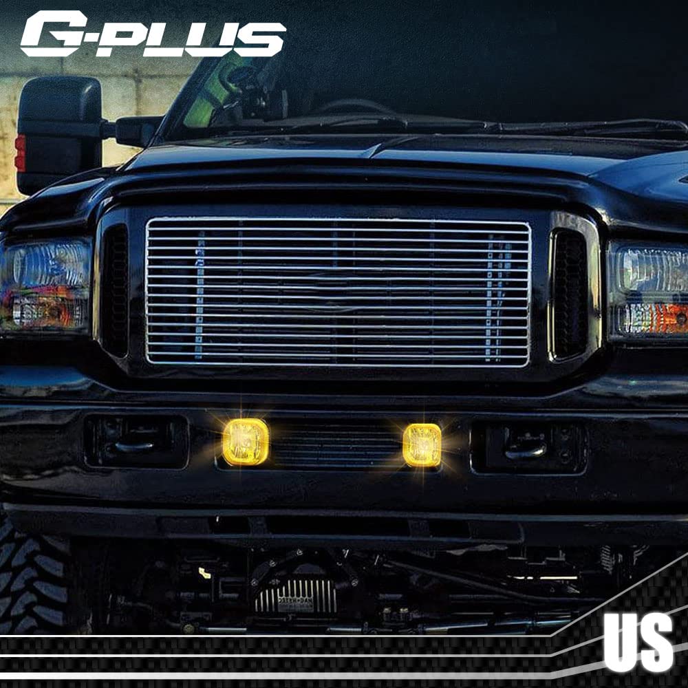 G-PLUS Bumper Driving Fog Lights Lamp Compatible with 2005-2007 Ford F250 F350 F450 F550 Super Duty / 2005 Ford Excursion Driver & Passenger Side Fog Lamp Accessories