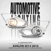 G-PLUS Bumper Fog Lights Lamps+Switch+Sliver Cover Bezels Compatible with Toyota Avalon 2013-2015 812200W040, 8122008020, 812100W050, 8121008020, 5212807040, 5212707060, TO2592124, TO2592133 White