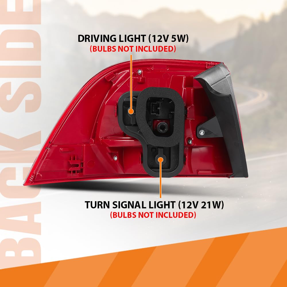 G-PLUS LED Tail Light Right Compatible with VW Touareg 2013-2016 Red