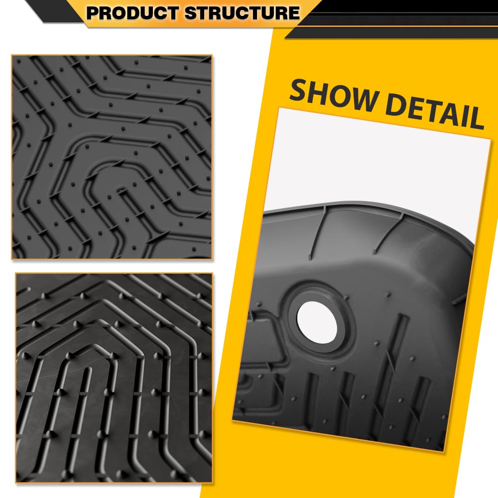 Floor Mats & Cargo Liner Fit Jeep Compass 2017 2018 2019 2020 2021 2022 2023 2024 2025 All Weather Protection TPE Floor Liners 1st & 2nd Row Black, alfombras para carro