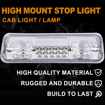 G-PLUS Rear Third Brake Light Led Tail Light Compatible With 04-08 Ford F150 Lobo/07-10 Ford Explorer/06-08 Lincoln Mark LT,3RD Cargo Led Tail Lamps,Clear lens