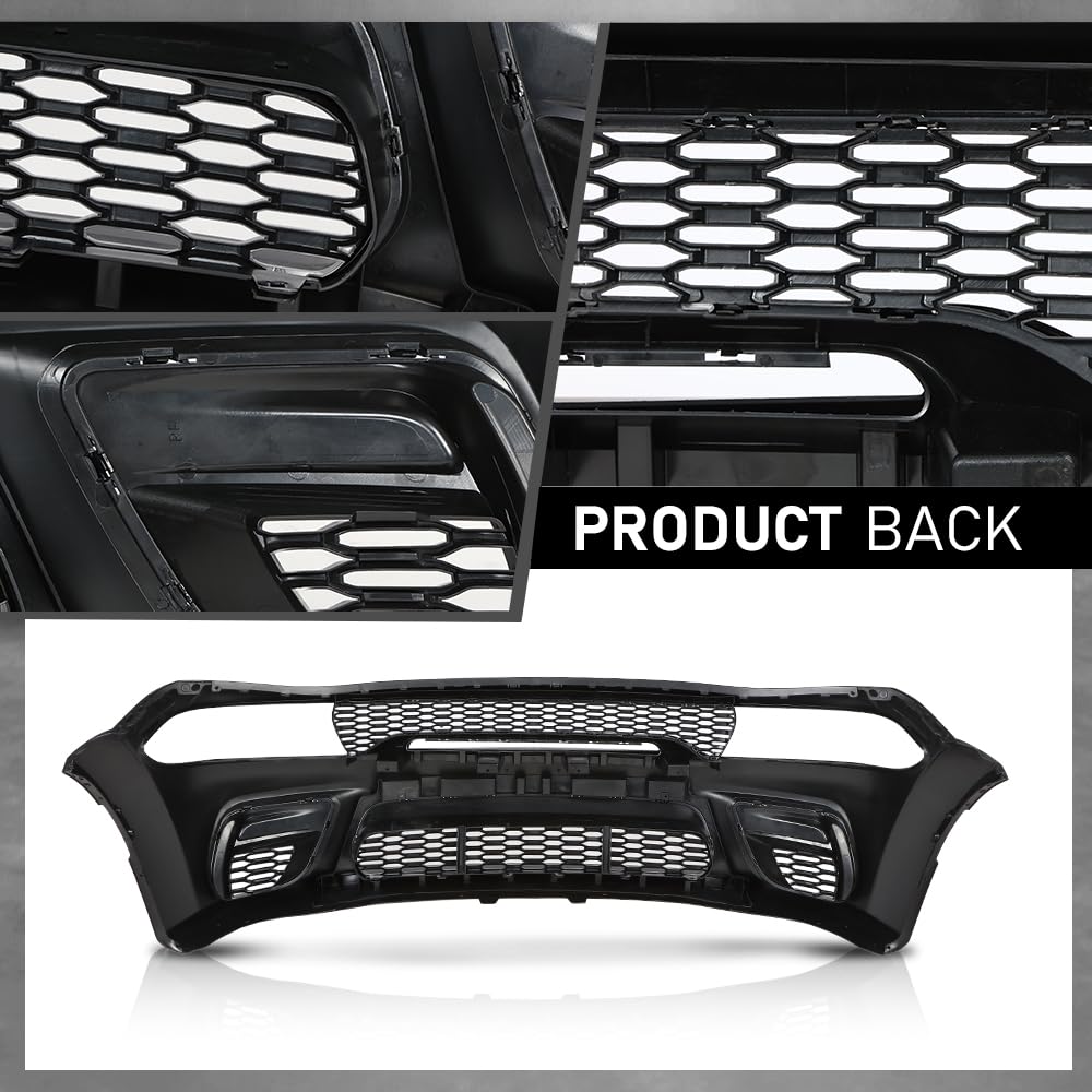G-PLUS Front Rear Bumper Body Kit Compatible with Dodge Charger SRT Style 2015-2023 Widebody Full Bumper Replacement Assembly