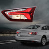 G-PLUS Inner LED Tail Light Compatible with Chevy Malibu 2019 2020 2021 Right Passenger Side Tail Lamp, Red Lens Chrome Housing, 84595946 84595945