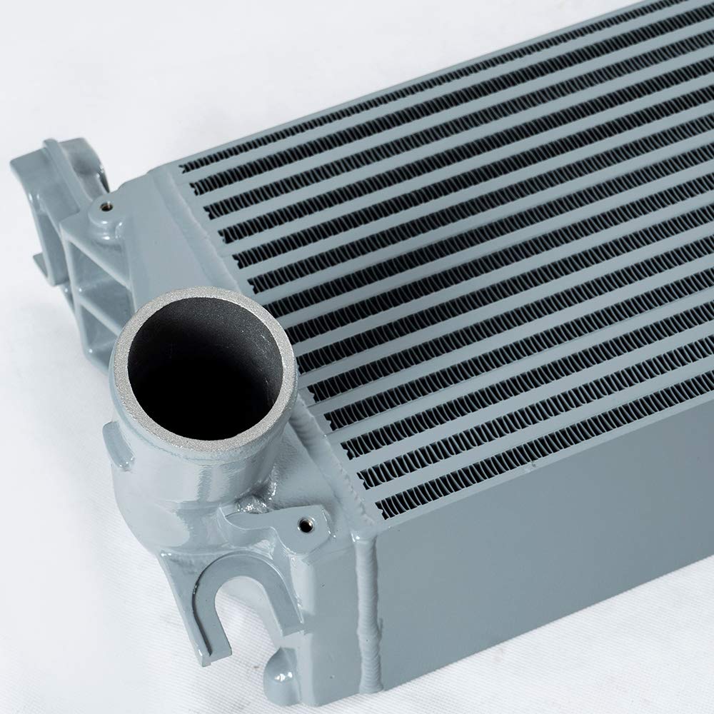 G-PLUS Charge Air Cooler/Intercooler Compatible With 2013-2018 Ram 2500 3500 6.7L Aluminum Tank Tube & Fin Core Silver