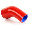 2.25" To 2.5" 57mm - 64mm Silicone 45 Degree Elbow Reducer Pipe Hose Red