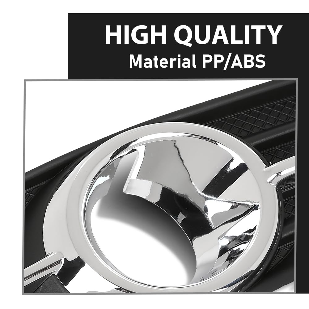 G-PLUS Front Right Passenger Side Bumper Fog Light Bezel Trim Compatible with Buick Encore 2013 2014 2015 2016 GM1038173, 95470237 Chrome Black