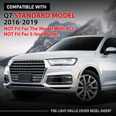 G-PLUS Fog Light Grille Cover 2PCS for Audi Q7 2016-2019 Front View