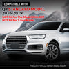 G-PLUS Pair Front Bumper Fog Light Grille Cover Bezel Insert, Compatible with Audi Q7 Standard Model 2016-2019, Left Driver & Right Passenger Side 2PCS