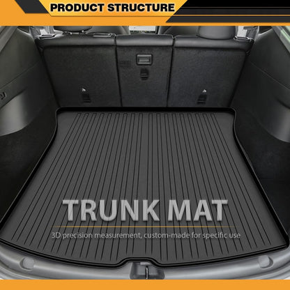 G-PLUS 6PCS Cargo Liners Fit 2017-2023 Tesla Model 3,Floor Liners & Trunk Mats 1st & 2nd & 3rd Row,All Weather Full Cover Protection TPE Car Mats Black