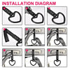 G-PLUS JDM Tsurikawa Ring Heart Subway Train Bus Car Handle Hand Straps Drift Charm,Rear Bumper Warning Ring (Black)