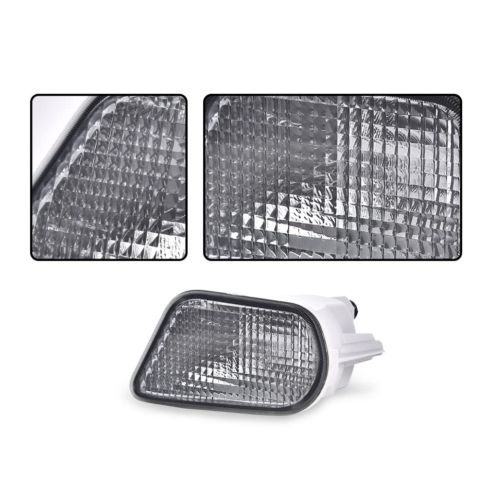G-PLUS Side Marker Corner Parking Lights Turn Signals Compatible with 1998-2002 Pontiac Firebird Trans Am 10301404 10301405 GM2520177 GM2521177 (Smoky)