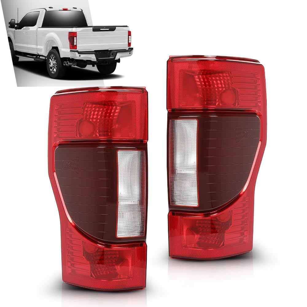 G-PLUS Tail Lights Assembly Rear Brake Lamp Compatible with Ford F250 F350 F450 Super Duty 2020-2022,Fit Factory Halogen w/Blind Spot Monitor Model, Faros Traseros,Luces Traseras