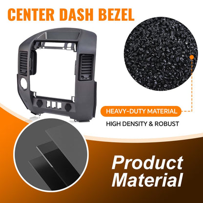 G-PLUS Center Dash Bezel Finisher Panel w/Sound Hole & Cigarette Lighter Compatible with 04-06 Nissan Titan/ 05-06 Nissan Armada/ 2004 Nissan Pathfinder Armada Dashboard AC Radio Bezel 682578S800