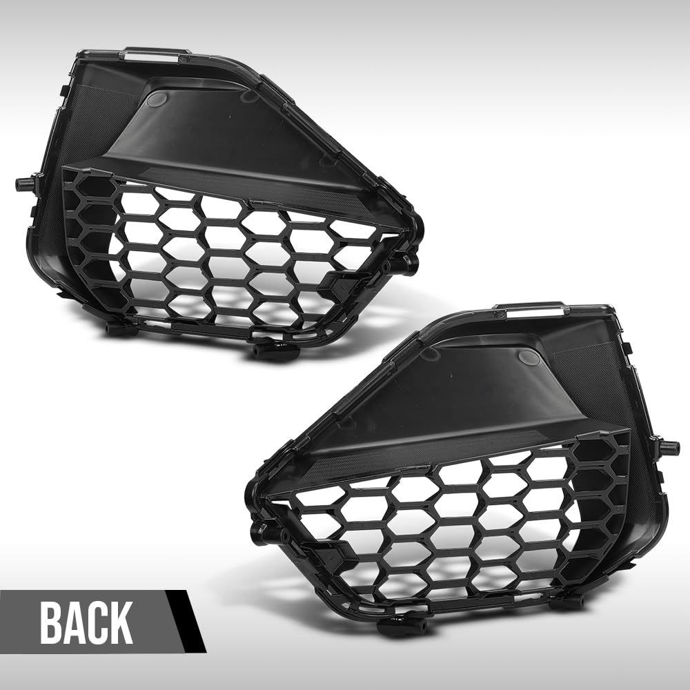 G-PLUS Front Corner Grille Set L&R Compatible with Ford Mustang GT 2024-2025 Black