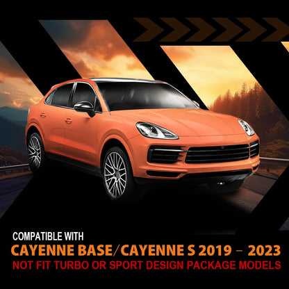 G-PLUS Front Right Side Bumper Face Bar Lower Grill Trim Cover Compatible with Porsche Cayenne Models Base and S Versions 2019-2023; Not Fit Turbo or Sport Design Package Models Black