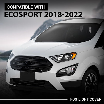 G-PLUS Front Left Bumper Fog Light Lamp Cover Bezel, Compatible with Ford EcoSport 2018-2021, Driver Side, GN1Z15266AB, FO1038185