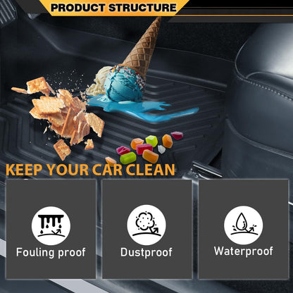 G-PLUS TPE Cargo Liners Compatible with Toyota 4Runner 2013-2024/Fit Lexus GX460 2014-2023 All Weather Full Cover Protection 1st & 2nd Row Black Floor Liner Cargo Liners