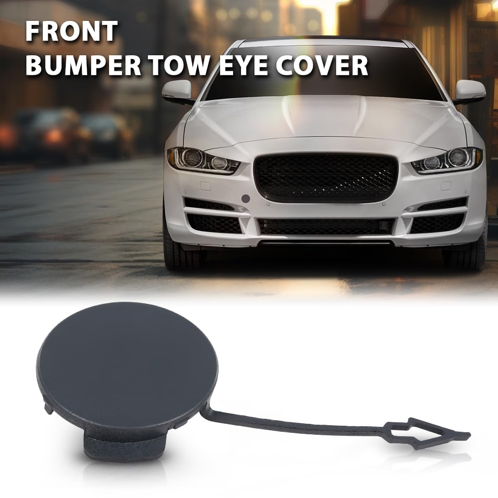 G-PLUS Front Bumper Tow Eye Cover Compatible with Jaguar XE XEL 2020-2021