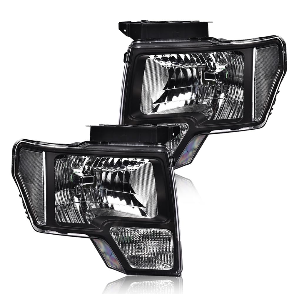 G-PLUS Rear Tail Lights & Headlights Compatible with Ford F150 2009-2014 2/4 Door Brake Tail Lamps & Headlamps
