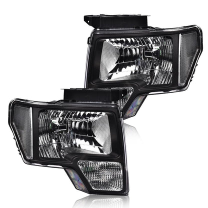 G-PLUS Rear Tail Lights & Headlights Compatible with Ford F150 2009-2014 2/4 Door Brake Tail Lamps & Headlamps