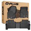 G-PLUS Floor Mats Fit for Nissan Frontier 2022-2025 Crew Cab(Only for 2nd Row with Under-Seat Storage,Not Fit King Cab),TPE Custom Fit All Weather Protection Front & 2nd Row Car Floor Liners