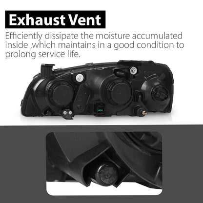 G-PLUS Front Corner Headlights Assembly Compatible with Elantra 2004-2006 Clear Lens Black Housing Amber Reflector Driver & Passenger ‎921012D550 Bumper Headlamps,faros delanteros