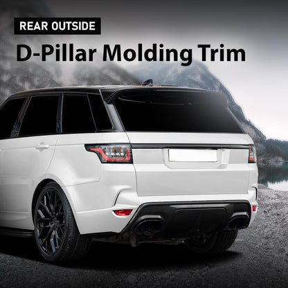 G-PLUS Rear Outside D Pillar Finish Molding Trim Left Side Compatible with Range Rover L405 2013-2021 Glossy Black