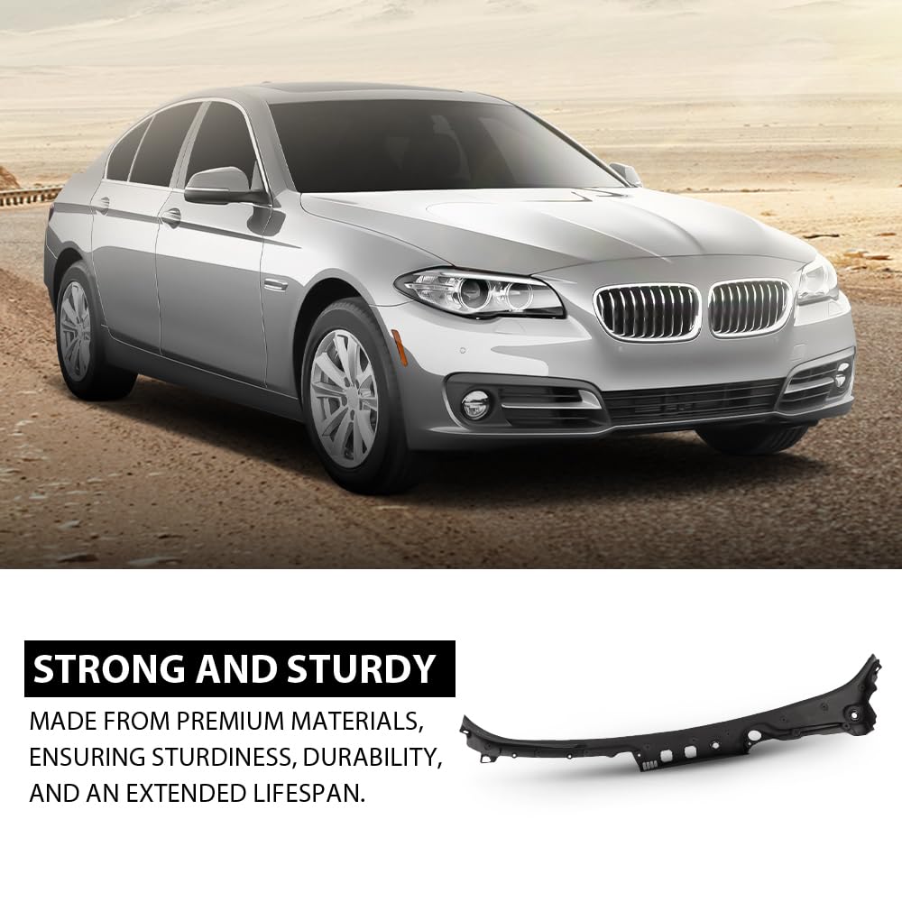 G-PLUS Windshield Wiper Cowl Panel Cover, Compatible with BMW F10 F11 528i 535d 535i M5 2011-2016, Only Fit Left Hand Drive Vehicles, 51717203124