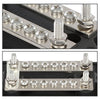 G-PLUS Nylon 30 Fiberglass Black Distribution Box 12 Terminal Ground Power Distribution Junction Block Kit 12V 100A
