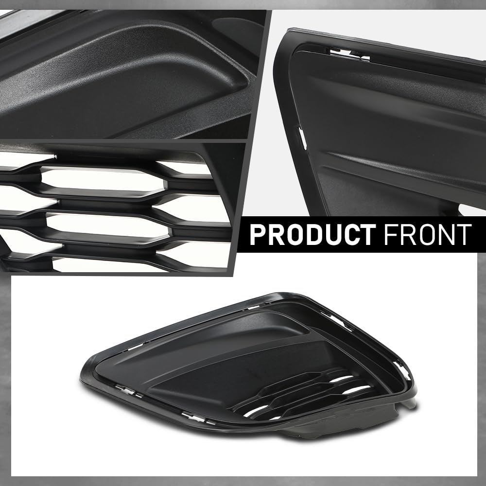 G-PLUS Front Left Bumper Fog Light Cover Compatible with Dodge Charger 2020-2023 Black