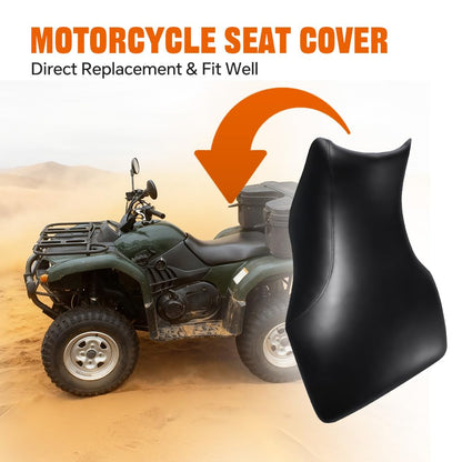 G-PLUS Seat Cover Compatible with Yamaha Grizzly 660 2002-2008 1PC Black Synthetic Leather Standard Seat Protector